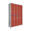 Ver imagem 1 de Armário Roupeiro Locker De Aço 12 Portas Vestiário Vermelho