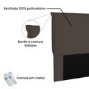Ver imagem 3 de Cabeceira Estofada Cama Box Casal King Size Veneza 195cm Suede Café - Desk Design