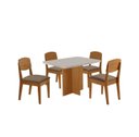 Ver imagem 2 de Conjunto Sala de Jantar Mesa Moscou Tp Canto Copo com 4 Cadeiras Cleo