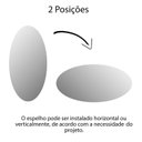 Ver imagem 3 de Espelho Multiuso Oval Lapidado Pendurador LED In House Decor