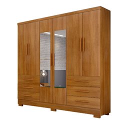 Guarda Roupa Agata 6 Portas 6 Gavetas com Espelho com 6 Pés Clic Móveis - 2