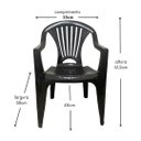 Ver imagem 6 de Cadeira Poltrona Apoio de Braço Plástica Alta Black Arqplast