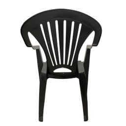 Cadeira Poltrona Apoio de Braço Plástica Alta Black Arqplast - 4