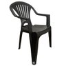 Cadeira Poltrona Apoio de Braço Plástica Alta Black Arqplast - 3