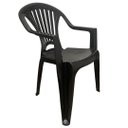 Ver imagem 3 de Cadeira Poltrona Apoio de Braço Plástica Alta Black Arqplast