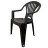 Cadeira Poltrona Apoio de Braço Plástica Alta Black Arqplast - 2