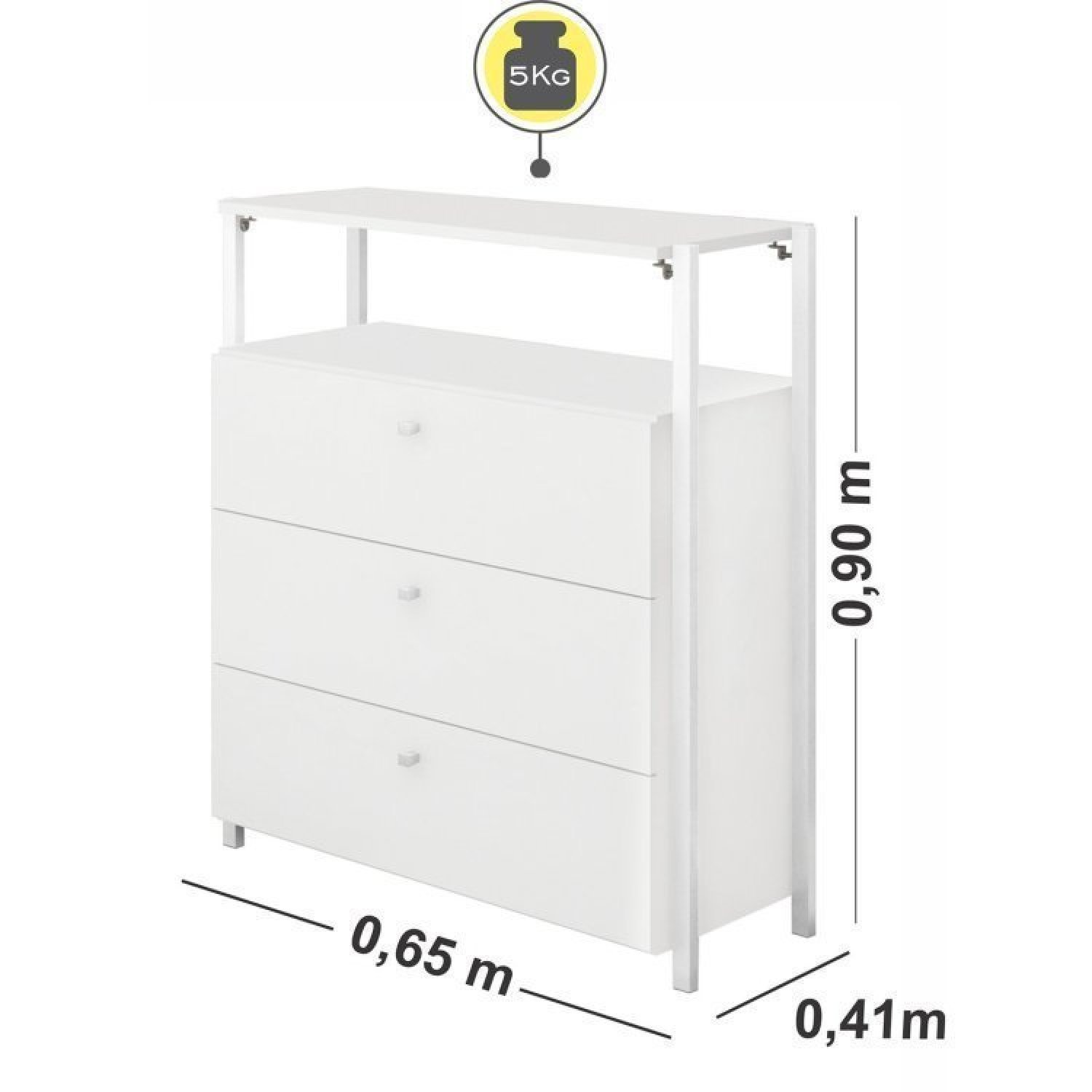 Quarto de Bebê Completo 1 Closet 1 Cômoda 1 Berço Mini Cama Metalic MDF Industrial Móveis Estrela - 4