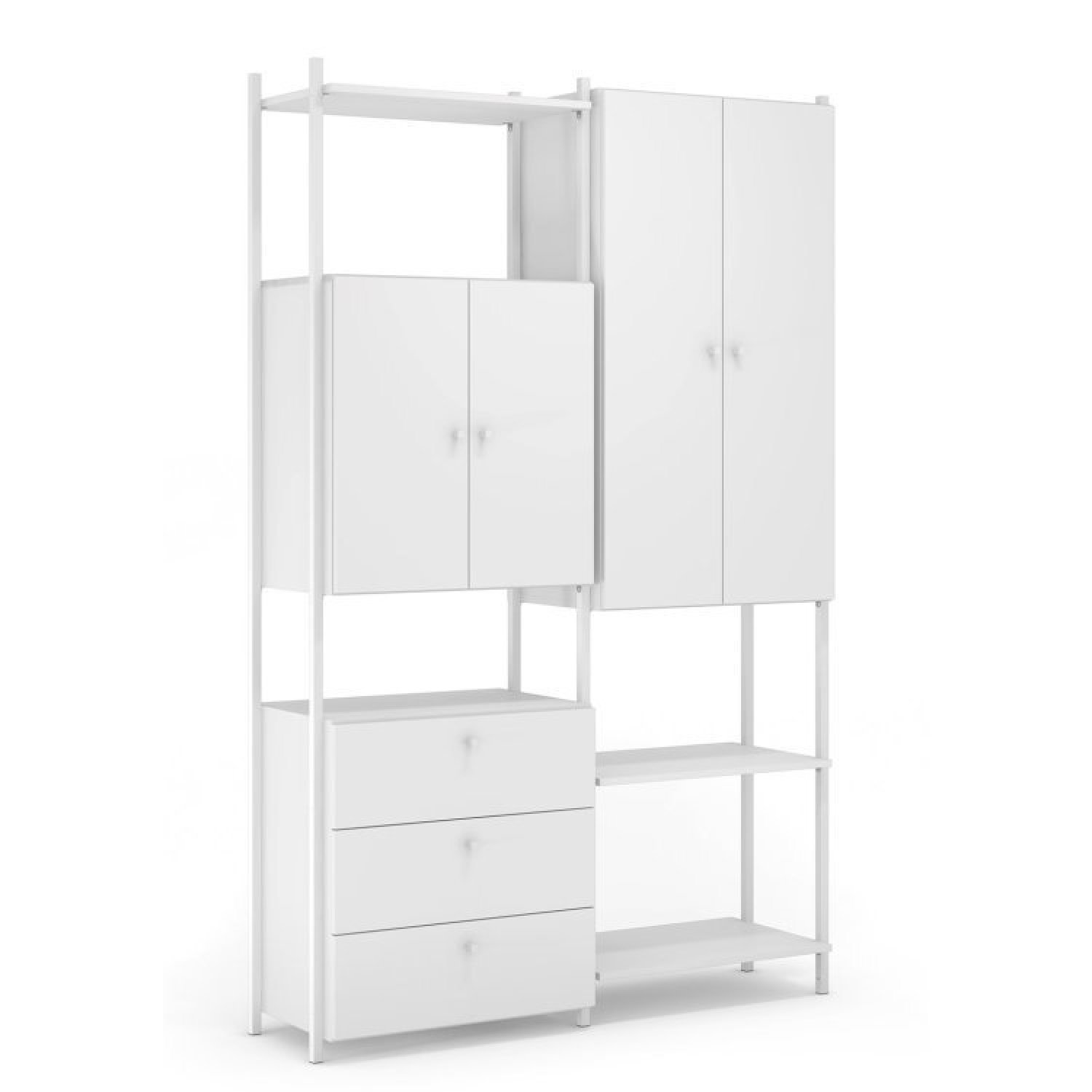 Quarto de Bebê Completo 1 Closet 1 Cômoda 1 Berço Mini Cama Metalic MDF Industrial Móveis Estrela - 7
