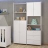 Quarto de Bebê Completo 1 Closet 1 Cômoda 1 Berço Mini Cama Metalic MDF Industrial Móveis Estrela - 6