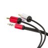 Cabos P2 Estereo Rca Profissional - 2 Metros - Kit com 5 - 4