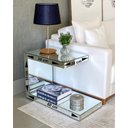 Ver imagem 4 de Mesa Lateral Sofá Espelho Prata