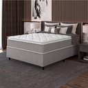 Ver imagem 6 de Cama Box Casal Colchão Molas Ensacadas Pillow Top Perfect 138X188X71Cm Cinza/Branco