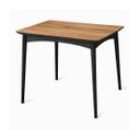 Ver imagem 1 de Mesa 4 Lugares Júpiter 70cm em Polipropileno Preto com Impresso Freijó Acrilys