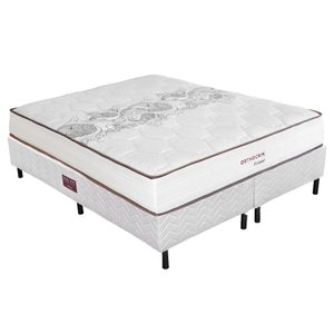 Kit Colchão Cama Box Fit Queen Primor Orthocrin