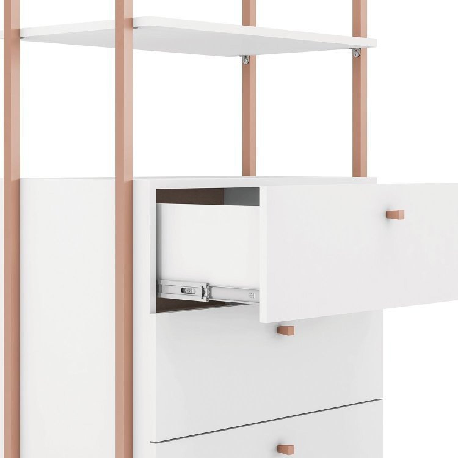 Quarto de Bebê Completo Armário Closet com Cômoda Metalic MDF Industrial Móveis Estrela - 7