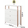 Quarto de Bebê Completo Armário Closet com Cômoda Metalic MDF Industrial Móveis Estrela - 3