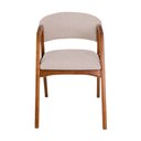 Ver imagem 2 de Cadeira de Jantar Gabriela em Madeira e Mdf Cerejeira Linho Bege