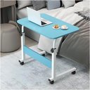 Ver imagem 2 de Mesa para Notebook Ajustável Escrivaninha Multiuso com Rodas, Suporte para Café, Computador, Home Of