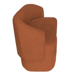 Sofá Recamier Orgânico Bouclê Terracota - D'classe Decor - 4