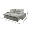 Sofa Retratil E Reclinavel 210Cm Arsenal  - 3