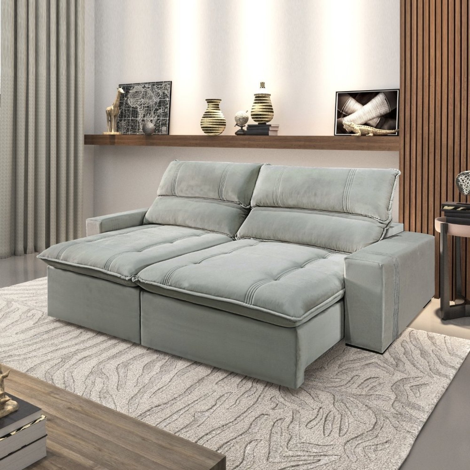 Sofa Retratil E Reclinavel 210Cm Arsenal  - 1