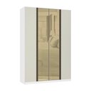 Ver imagem 1 de Guarda Roupa 4 Portas 3 Gavetas 159,2 Cm com Vidro Reflecta Bronze Prime Luciane Móveis
