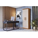 Ver imagem 1 de Organizador 02 Portas com Prateleiras Delta Amêndoa-off White - Lukaliam