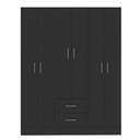 Ver imagem 2 de Guarda-roupa Casal Jamaica 6 Portas 2 Gavetas Preto - Fellicci
