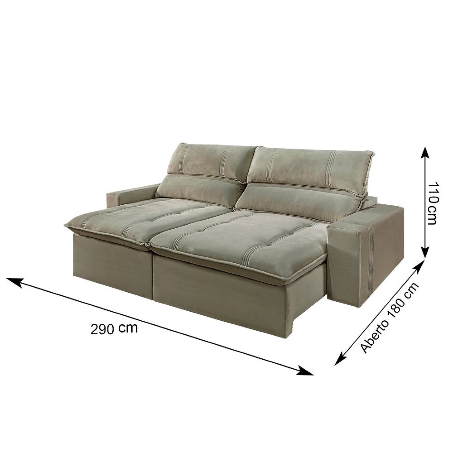 Sofa Retratil E Reclinavel 290Cm Arsenal  - 3