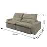 Sofa Retratil E Reclinavel 290Cm Arsenal  - 4