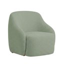 Ver imagem 1 de Poltrona Decorativa Vitta Pés Madeira Bouclé Verde Claro - Nexta Casa