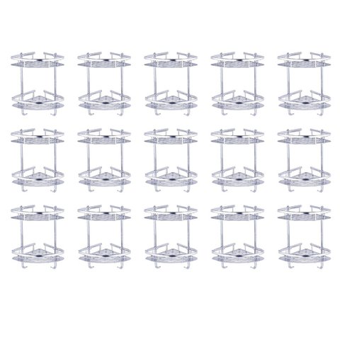 Suporte de Shampoo Aluminio Rack de Banheiro Kit 15 Uni Sabonete Prateleiras Parede