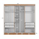 Ver imagem 3 de Modulo Para Guarda Roupa Com 6 Portas E 4 Gavetas Cumaru