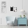 Dois Gatos - Quadro ou placa decorativa com 6 peças É DeCoração Quadros e placas decorativas 15mm -  - 2