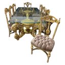 Ver imagem 3 de Mesa de Jantar com 8 Cadeiras Ideal para Jantar Sala Eventos 84x224x121 e 110x55cm