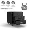 Ver imagem 5 de Gaveteiro de Aço 3 Gavetas com Rodízios com Chave