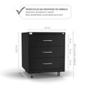 Ver imagem 3 de Gaveteiro de Aço 3 Gavetas com Rodízios com Chave