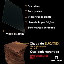 Quadro Santa Ceia Grande Vidro e Moldura Dourada 114x64cm - 5
