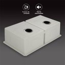 Ver imagem 4 de Cuba Dupla Quadrada Gourmet Revomax - Aço Inox 304