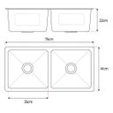 Ver imagem 5 de Cuba Dupla Quadrada Gourmet Revomax - Aço Inox 304