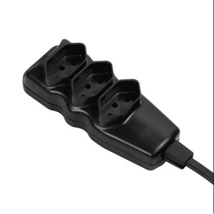 Extensão Elétrica 3 Tomadas Pp Plano 3x0,75 3m Preta
