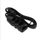 Ver imagem 4 de Extensão Elétrica 3 Tomadas Pp Plano 3x0,75 3m Preta