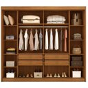 Ver imagem 3 de Guarda Roupa Casal Belmonte 2 Portas 4 Gavetas com Espelho Cinamomo - Novo Horizonte