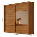 Ver imagem 2 de Guarda Roupa Casal Belmonte 2 Portas 4 Gavetas com Espelho Cinamomo - Novo Horizonte