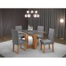 Conjunto Sala de Jantar Mesa Ville Tampo Vidro/MDF com 4 Cadeiras Venus  - 1