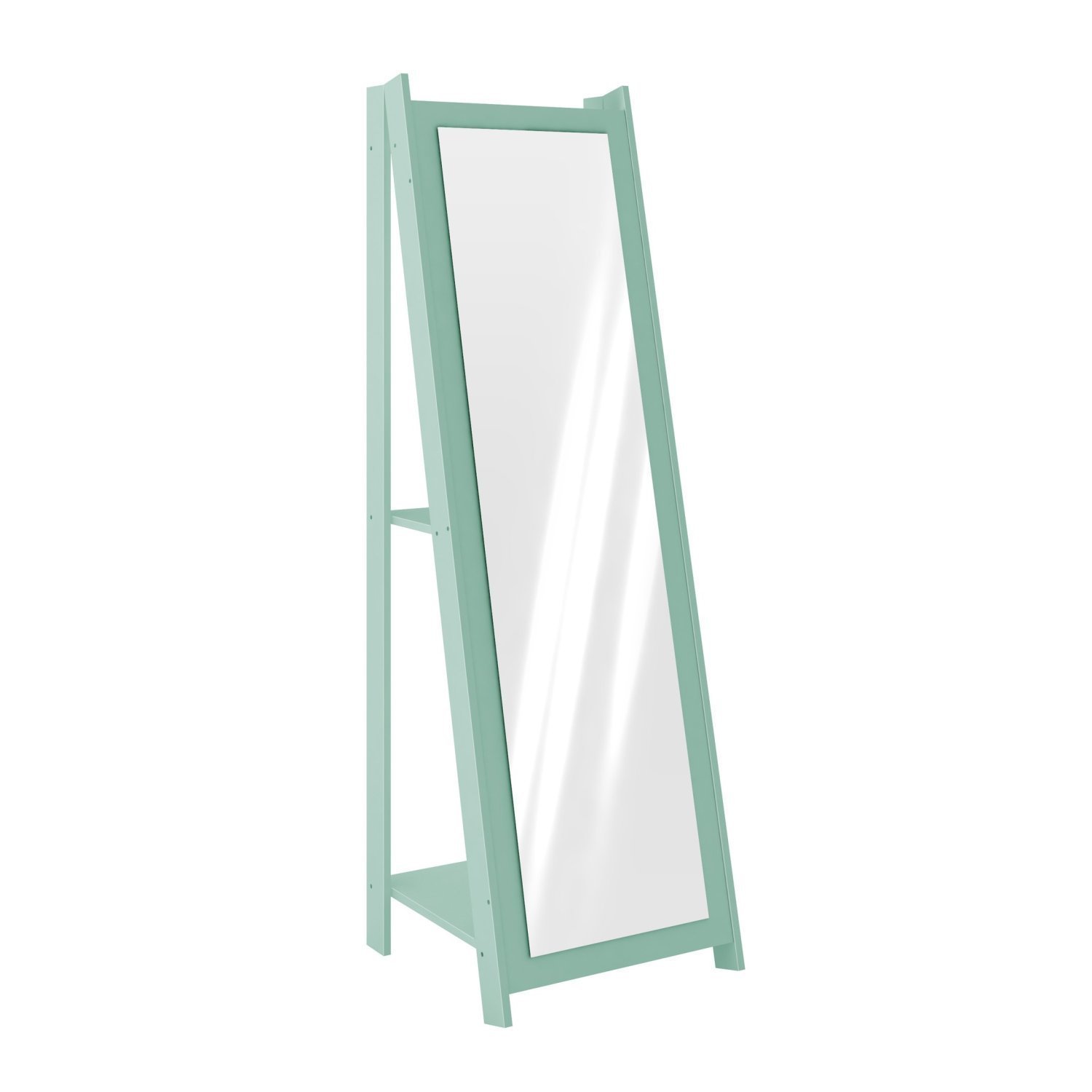 Espelho de Chão com 2 Prateleiras Retrô 161x50cm Movelbento - 1