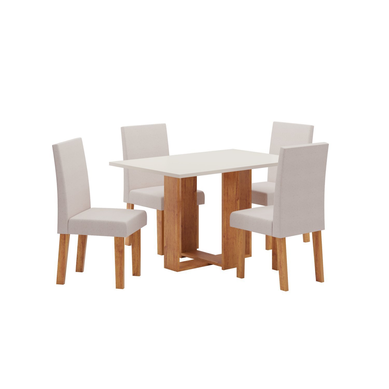 Conjunto Sala de Jantar Mesa Criare com 4 Cadeiras Venus Viero