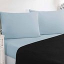 Ver imagem 3 de Jogo de Cama Malha Lençol 100% Algodão Gran Moratta 4 Peças Casal - Preto-azul Bebê