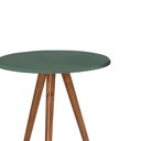 Ver imagem 2 de Mesa de Apoio Pequena Tripé Pé Palito Hannover - Verde Musgo/imbuia Glazer