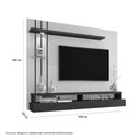 Ver imagem 2 de Painel para TV Apolo até 55 160cm MDF MDP com LED Naturalle e Off White Carmolar Móveis